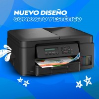 MULTIFUNCIONAL TINTA CONTINUA BROTHER DCPT730DW, IMPRESIÓN DÚPLEX, 27 PPM NEGRO/23 PPM COLOR, USB 2.0, WIFI 2.4/5GHZ, CAMA PLANA COLOR - Garantía: 2 AÑOS -