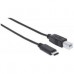 CABLE USB,MANHATTAN,354950,-C V2.0, C-B 2.0M NEGRO 480MBPS, - Garantía: 3 AÑOS -