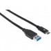 CABLE USB,MANHATTAN,353373,-C V3.1, C-A 1.0M NEGRO, - Garantía: 3 AÑOS -