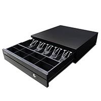 CAJON DE DINERO GHIA GCD581 / ACERO / 5 BILLETES / 8 MONEDAS / RJ11 / NEGRO, - Garantía: 1 AÑO -