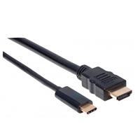 CABLE USB,MANHATTAN,151764,-C A HDMI M 2.0M 4K@30HZ, NEGRO, - Garantía: 3 AÑOS -