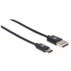 CABLE USB,MANHATTAN,354929,-C V2.0, C-A 2.0M NEGRO 480MBPS, - Garantía: 3 AÑOS -