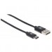 CABLE USB,MANHATTAN,354929,-C V2.0, C-A 2.0M NEGRO 480MBPS, - Garantía: 3 AÑOS -