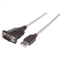 CONVERTIDOR USB A SERIAL DB9M 0.45 M 256 KBP MANHATTAN, - Garantía: 3 AÑOS -