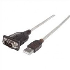 CONVERTIDOR USB A SERIAL DB9M 0.45 M 256 KBP MANHATTAN, - Garantía: 3 AÑOS -