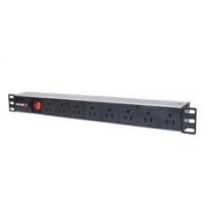 BARRA PDU,INTELLINET,713993, 8 CONT. GAB/RACK 19, 1U, CONTRA SOBRECARGA, ON/OFF, - Garantía: 3 AÑOS -