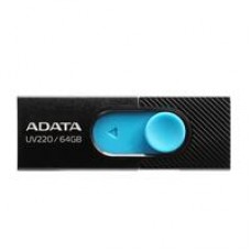 MEMORIA ADATA 64GB USB 2.0 UV220 RETRACTIL NEGRO-AZUL (AUV220-64G-RBKBL), - Garantía: 5 AÑOS -