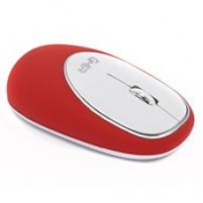 MOUSE ERGONOMICO GHIA / GT100NN / INALAMBRICO / RECEPTOR USB / 2 BOTONES / SCROLL / 1000 DPI / MEMORY FOAM / ROJO CON BLANCO, - Garantía: 1 AÑO -