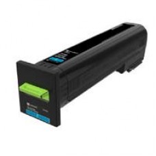 TONER LEXMARK 72K4XC0 CYAN, EXTRA ALTO RENDIMIENTO, HASTA 22000, PARA CS820DE, CX860DE, CX825DE, - Garantía: SG -