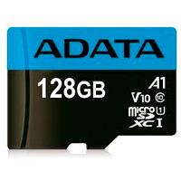MEMORIA ADATA MICRO SDXC/SDHC 128GB UHS-I 100MB/25MB CLASE 10 V10 A1 C/ADAPTADOR (AUSDX128GUICL10A1-RA1), - Garantía: 99 AÑOS -