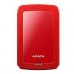 DISCO DURO EXTERNO ADATA HV300 1TB PORTATIL 2.5 USB 3.2 WINDOWS MAC LINUX DASHDRIVE SLIM COLOR ROJO AHV300-1TU31-CRD, - Garantía: 3 AÑOS -