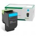TONER LASER LEXMARK COLOR CYAN RENDIMIENTO ESTANDAR, NP 78C40C0, HASTA 1400 PAGINAS, MODELOS CX622ADE, CS421DN, CS521DN, CX625ADHE CX522ADE, CS622DE, CX421ADN, - Garantía: SG -