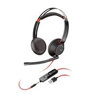 DIADEMA HP POLY 8X231AA BLACKWIRE C5220/ ALAMBRICA BINAURAL USB-A USB-C 3,5MM MICROFONO CANCELACION DE RUIDO ALMOHADILLAS DE VINIPIEL CONTROL DE LLAMADAS COLOR NEGRO CON NARANJA, - Garantía: 1 AÑO -