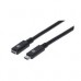 CABLE USB,MANHATTAN,355230,-C V3.1, EXT. 0.5M NEGRO 10GBPS 5A, - Garantía: 5 AÑOS -