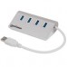HUB USB,MANHATTAN,163767, V3.0 4 PTOS COLOR ALUMINIO, - Garantía: 3 AÑOS -