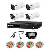 KIT / PROVISION ISR / PRO44AHDKIT / DVR 4 AHD 1 IP / 4 CAMARAS TIPO BALA / 2MP / IR 20MTS / IP67 / CABLES COAXIAL 20MTS SIAMES / FUENTE DE PODER, - Garantía: 2 AÑOS -