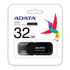 MEMORIA ADATA 32GB USB 2.0 UV240 NEGRO (AUV240-32G-RBK), - Garantía: 5 AÑOS -