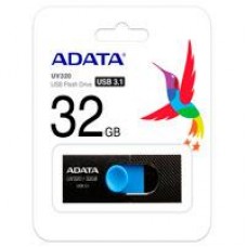 MEMORIA ADATA 32GB USB 3.2 UV320 RETRACTIL NEGRO-AZUL (AUV320-32G-RBKBL), - Garantía: 5 AÑOS -