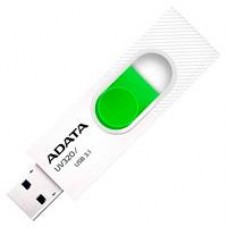 MEMORIA ADATA 128GB USB 3.2 UV320 RETRACTIL BLANCO-VERDE (AUV320-128G-RWHGN), - Garantía: 5 AÑOS -