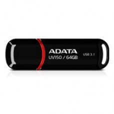 MEMORIA ADATA 64GB USB 3.2 UV150 NEGRO (AUV150-64G-RBK), - Garantía: 5 AÑOS -