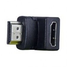 ADAPTADOR GHIA CODO HDMI MACHO A HDMI HEMBRA / ANGULO DE 90 GRADOS, - Garantía: 1 AÑO -