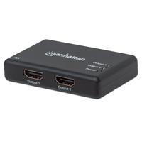 VIDEO SPLITTER,MANHATTAN,207669, HDMI 4K@30HZ, 1 IN:2 OUT,  AC, - Garantía: 3 AÑOS -