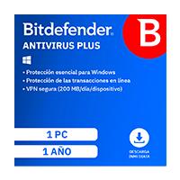 ESD BITDEFENDER ANTIVIRUS PLUS / 1 USUARIO / 1 AÑO (ENTREGA ELECTRONICA), - Garantía: SG -