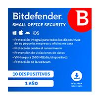 ESD BITDEFENDER SMALL OFFICE SECURITY, 10 PC + 1 SERVIDOR + 1 CONSOLA CLOUD, 1 AÑO (ENTREGA ELECTRONICA), - Garantía: SG -