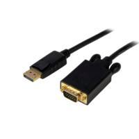 CABLE ADAPTADOR DE 91CM CONVERTIDOR DE VIDEO DISPLAYPORT DP A VGA - ACTIVO - 1080P - NEGRO - STARTECH.COM MOD. DP2VGAMM3B, - Garantía: 3 AÑOS -