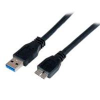 CABLE CERTIFICADO 1M USB 3.0 SUPER SPEED SS MICRO USB B MACHO A USB A MACHO ADAPTADOR - NEGRO - STARTECH.COM MOD. USB3CAUB1M, - Garantía: 2 AÑOS -