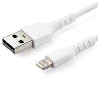 CABLE DE CARGA DE 1M USB A LIGHTNING - CABLE LIGHTNING CERTIFICADO MFI APPLE - CABLE LIGHTNING DE SERVICIO PESADO - BLANCO - STARTECH.COM MOD. RUSBLTMM1M, - Garantía: 2 AÑOS -