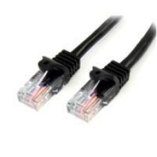 CABLE DE 10M NEGRO DE RED CAT5E ETHERNET RJ45 SIN ENGANCHES - LATIGUILLO SNAGLESS - STARTECH.COM MOD. 45PAT10MBK, - Garantía: 2 AÑOS -