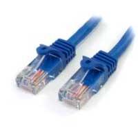 CABLE DE 5M DE RED ETHERNET CAT5E RJ45 SIN TRABA SNAGLESS - AZUL - STARTECH.COM MOD. 45PAT5MBL, - Garantía: 2 AÑOS -