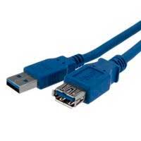 CABLE DE 1M DE EXTENSIN ALARGADOR PASIVO USB 3.0 SUPERSPEED - MACHO A HEMBRA USB A - EXTENSOR - AZUL - STARTECH.COM MOD. USB3SEXT1M, - Garantía: 2 AÑOS -