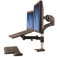 SOPORTE PARA UN MONITOR - BRAZO PARA MONITOR Y BASE PARA LAPTOP CON AJUSTE DE ALTURA DE UN TOQUE - CON SOPORTE VESA PARA PANTALLAS DE 27 NEGRO - STARTECH.COM MOD. ARMUNONB, - Garantía: 5 AÑOS -