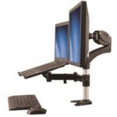 SOPORTE PARA UN MONITOR - BRAZO PARA MONITOR Y BASE PARA LAPTOP CON AJUSTE DE ALTURA DE UN TOQUE - CON SOPORTE VESA PARA PANTALLAS DE 27 NEGRO - STARTECH.COM MOD. ARMUNONB, - Garantía: 5 AÑOS -
