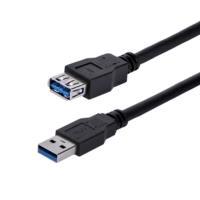 CABLE DE 1M DE EXTENSION ALARGADOR PASIVO USB 3.0 SUPERSPEED - MACHO A HEMBRA USB A - EXTENSOR - NEGRO - STARTECH.COM MOD. USB3SEXT1MBK, - Garantía: 2 AÑOS -