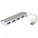 HUB USB 3.0 DE 4 PUERTOS - CONCENTRADOR PORTATIL USB 3.0 DE 4 PUERTOS - HUB DE ALUMINIO CON CABLE INCORPORADO - STARTECH.COM MOD. ST43004UA, - Garantía: 2 AÑOS -