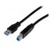CABLE CERTIFICADO 1M USB 3.0 SUPER SPEED SS USB B MACHO A USB A MACHO ADAPTADOR PARA ESCÁNER IMPRESORA - NEGRO - STARTECH.COM MOD. USB3CAB1M, - Garantía: 2 AÑOS -