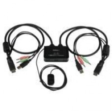 SWITCH CONMUTADOR KVM DE 2 PUERTOS HDMI® USB AUDIO MINI JACK CON CABLES INTEGRADOS SIN ALIMENTACION EXTERNA - 1080P - STARTECH.COM MOD. SV211HDUA, - Garantía: 2 AÑOS -