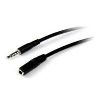 CABLE DE AUDIO DE 2M EXTENSOR DE AUDFONOS Y DIADEMA HEADSET MINI-JACK CON PLUG DE 3.5MM Y 4 PINES MACHO A HEMBRA - STARTECH.COM MOD. MUHSMF2M, - Garantía: 2 AÑOS -