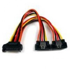 CABLE DE 15CM ADAPTADOR SPLITTER DIVISOR DE ALIMENTACION SATA LATCHING CON CIERRE PESTILLO - 2X HEMBRA - 1X MACHO - STARTECH.COM MOD. PYO2LSATA, - Garantía: 2 AÑOS -