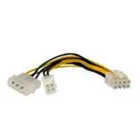 CABLE ADAPTADOR DE 15CM PARA FUENTE DE PODER - ALIMENTACIN CPU INTERNO 4 PINES A 8 PINES EPS CON LP4 - HEMBRA A MACHO - STARTECH.COM MOD. EPS48ADAP, - Garantía: 2 AÑOS -