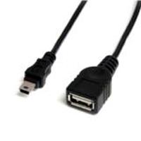 CABLE DE 30CM CONVERTIDOR USB 2.0 DE USB A A MINI USB B - HEMBRA / MACHO - USB (F) A MINI USB TIPO B (M) - NEGRO - USBMUSBFM1 - STARTECH.COM MOD. USBMUSBFM1, - Garantía: 2 AÑOS -