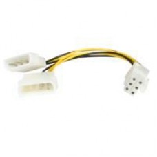 CABLE ADAPTADOR DE 15CM DE ALIMENTACION LP4 MOLEX A PCI EXPRESS DE 6 PINES PARA TARJETA DE VIDEO - STARTECH.COM MOD. LP4PCIEXADAP, - Garantía: 2 AÑOS -