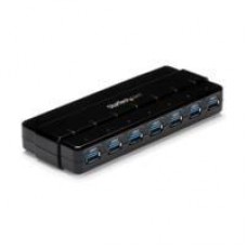 HUB USB 3.0 DE 7 PUERTOS - CONCENTRADOR USB 3.0 DE 7 PUERTOS - HUB DE ESCRITORIO CON ADAPTADOR DE ALIMENTACIN - COLOR NEGRO - STARTECH.COM MOD. ST7300USB3B, - Garantía: 2 AÑOS -