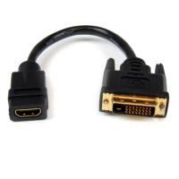 CABLE ADAPTADOR DE 20CM HDMI A DVI - DVI-D MACHO - HDMI HEMBRA - CABLE CONVERTIDOR DE VIDEO - NEGRO - STARTECH.COM MOD. HDDVIFM8IN, - Garantía: 2 AÑOS -