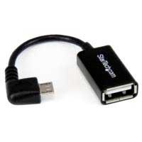 CABLE ADAPTADOR MICRO USB A USB OTG ACODADO A LA DERECHA DE 12CM - MACHO A HEMBRA - STARTECH.COM MOD. UUSBOTGRA, - Garantía: 2 AÑOS -
