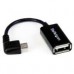 CABLE ADAPTADOR MICRO USB A USB OTG ACODADO A LA DERECHA DE 12CM - MACHO A HEMBRA - STARTECH.COM MOD. UUSBOTGRA, - Garantía: 2 AÑOS -