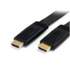 CABLE HDMI DE 3M PLANO DE ALTA VELOCIDAD CON ETHERNET -2X HDMI MACHO - ULTRA HD 4K X 2K - NEGRO - STARTECH.COM MOD. HDMIMM10FL, - Garantía: 5 AÑOS -